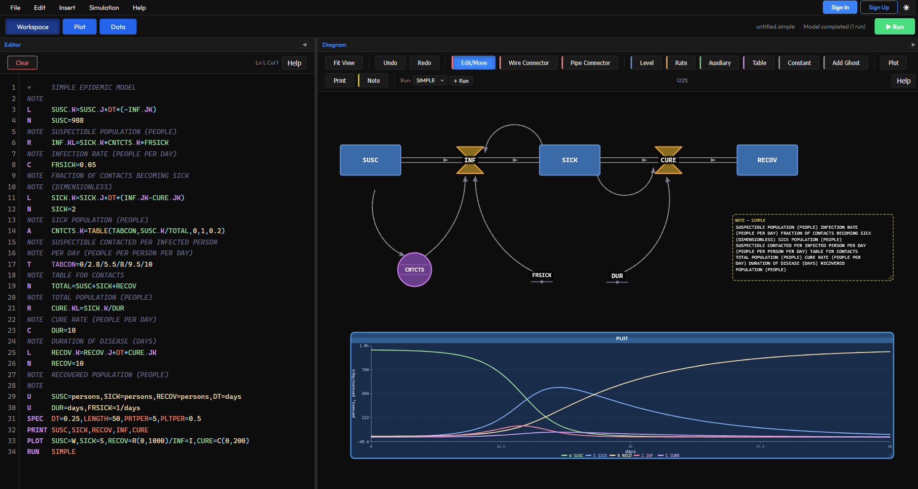 S.I.M.P.L.E. Editor Screenshot